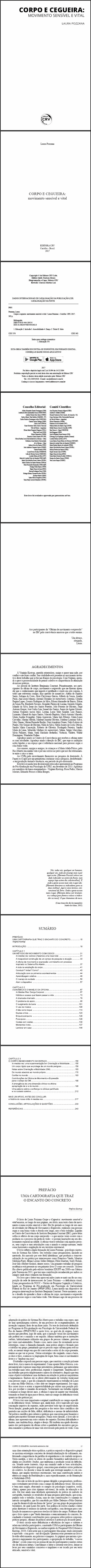 CORPO E CEGUEIRA:<br>movimento sensível e vital